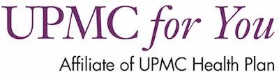 Reads UPMC for You in purple, and "Affiliate of UPMC Health Plan" in black underneath