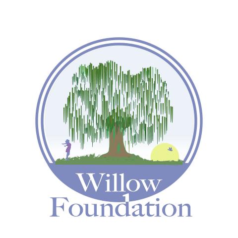 logo for the WIllow Foundation features a Weeping Willow tree