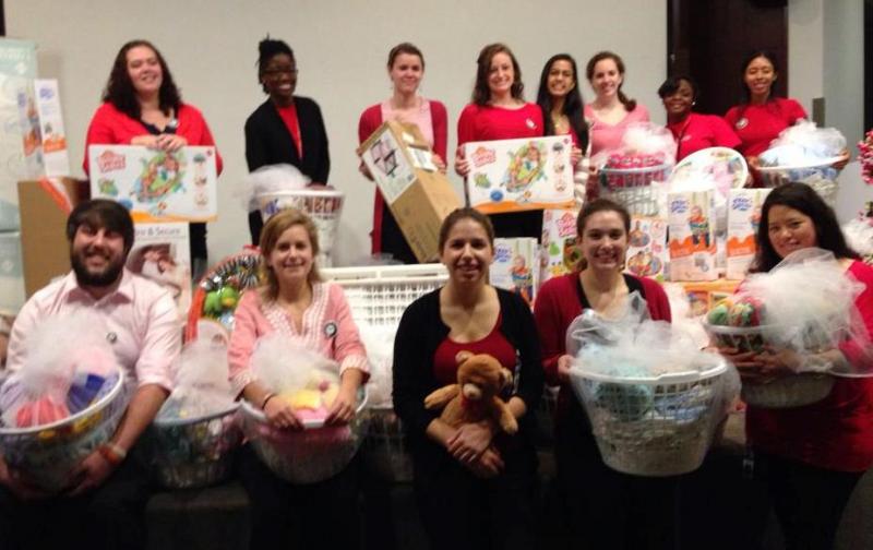 NFHC volunteers serving at a UF Health baby shower